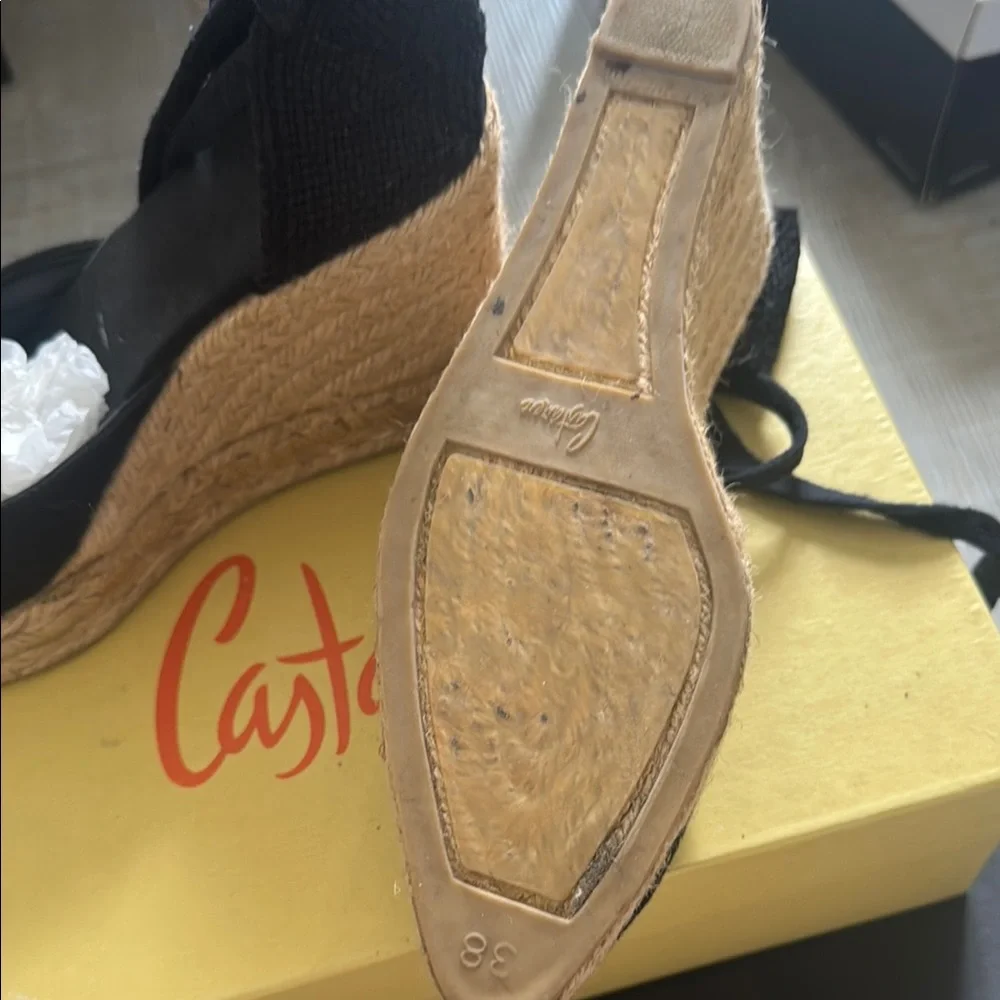 CASTANER Black Espadrille Wedge Sandals - Picture 4 of 6